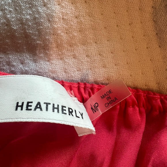 Heatherly Red Tiered Maxi Dress with Lace-Up Front (MP) - Picture 2 of 4